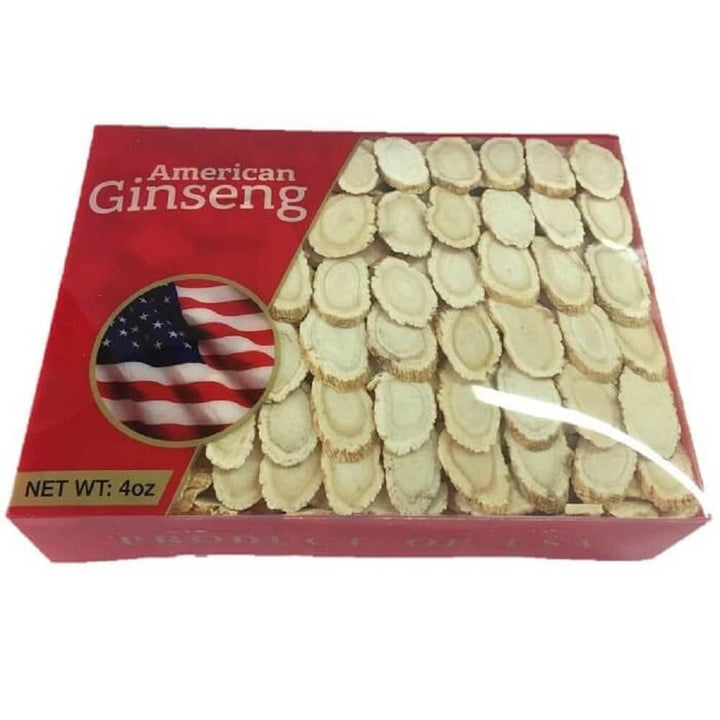 Hand-Selected A Grade American Ginseng Medium Slice (4 Oz. Box)