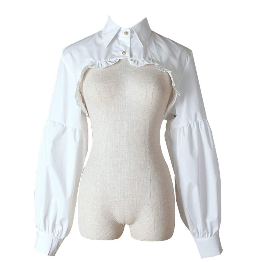 Elegtiskas Detachable Dickey Blouse False Collar Half S