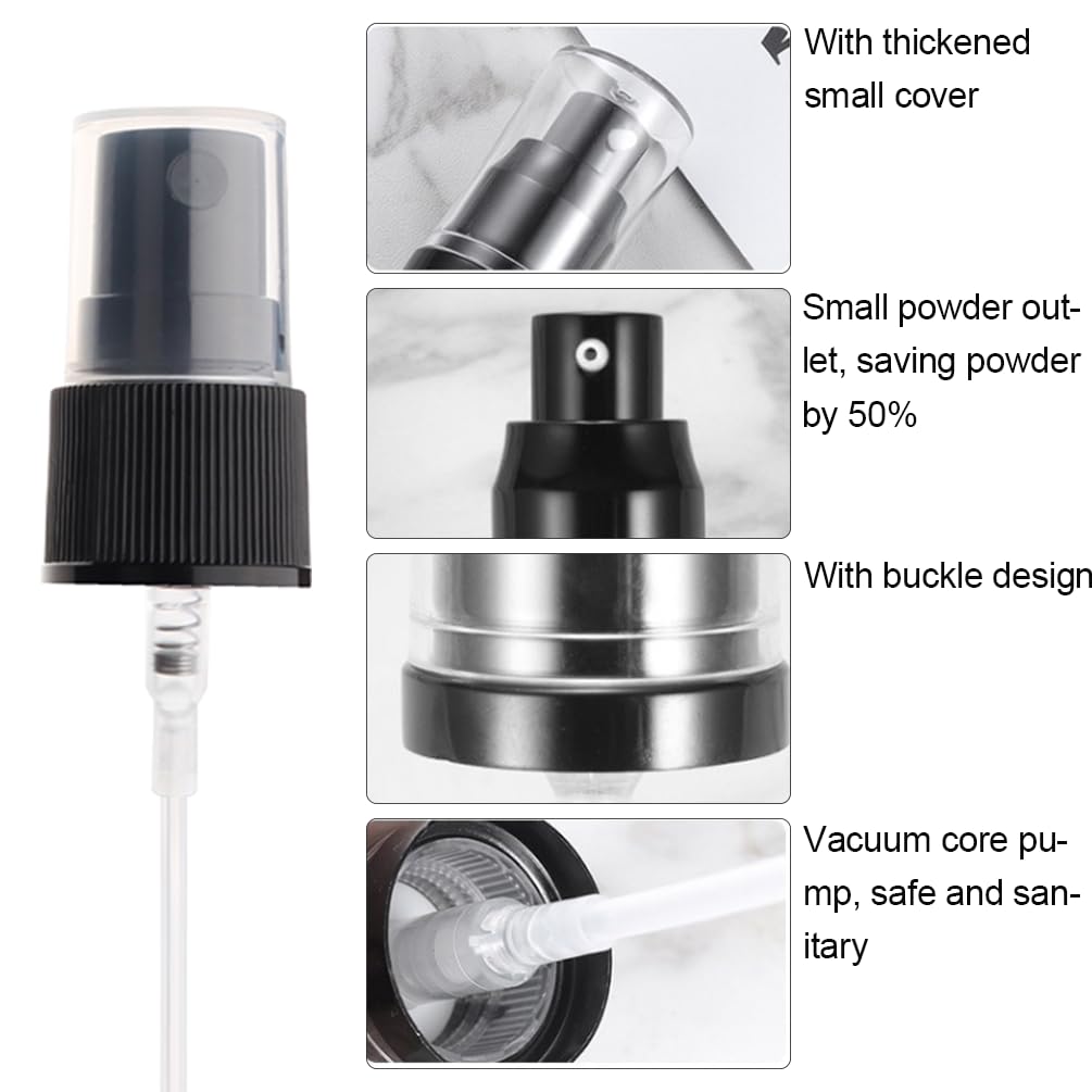 12PCS Black Plastic Spray Top Fine Mist Sprayer Cosmetic Spray Bottle for Home Office Cleaning Household Supplies