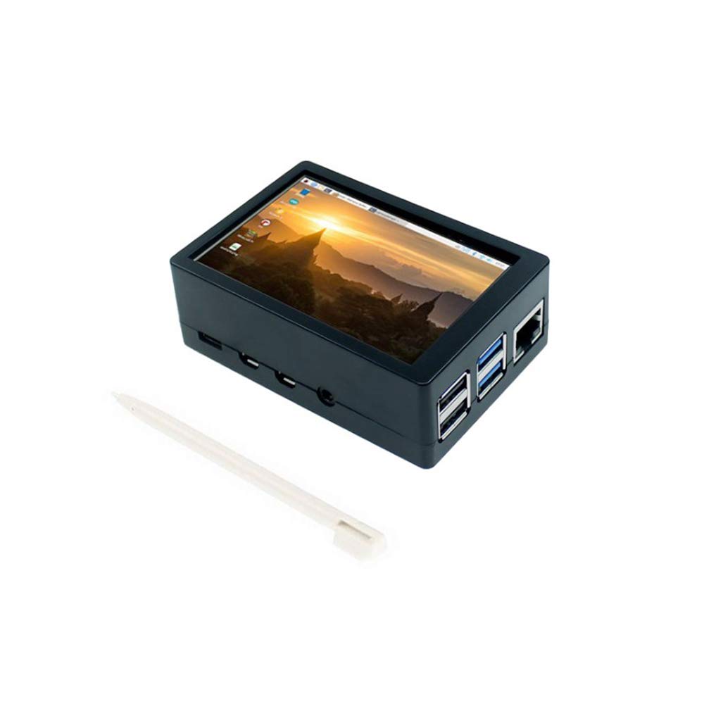 3.5inch TFT Touch Screen Module 50Hz 320x480 Resolution LCD Display with Touch Pen ABS Case and Cooling Fan Compatible with Raspberry 4B Pi4