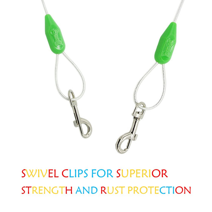 25ft Reflective Tie-Out Cable for Small Dogs Up to 35 Pounds