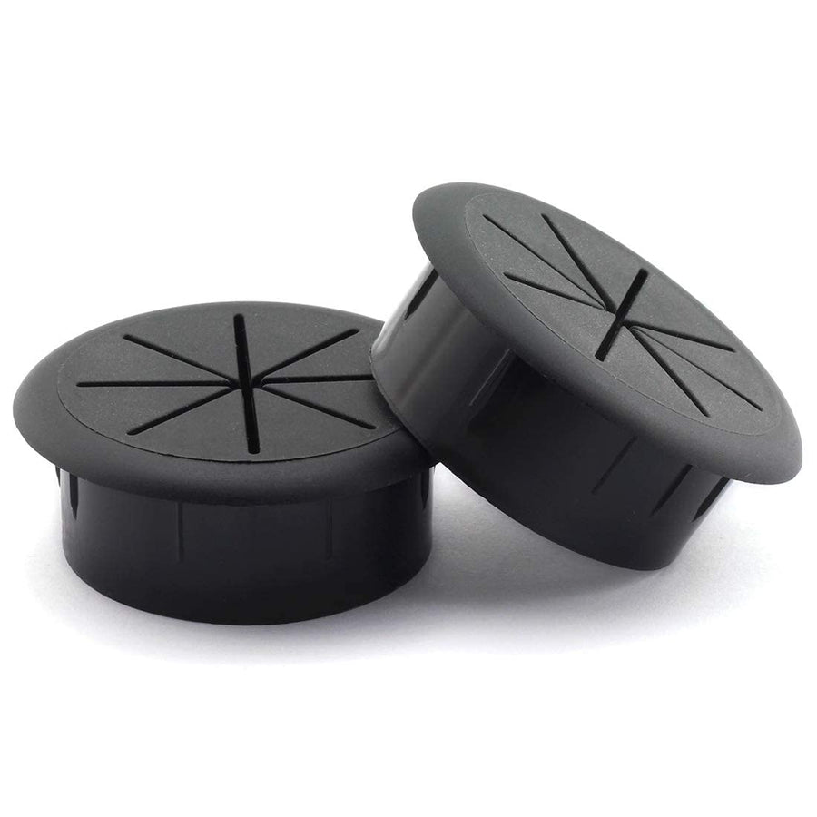 2PCS 2Inch (50mm) Desk Cord Grommets Wire Cable Hole Cover for Office PC Desk Cable Cord Cover Black