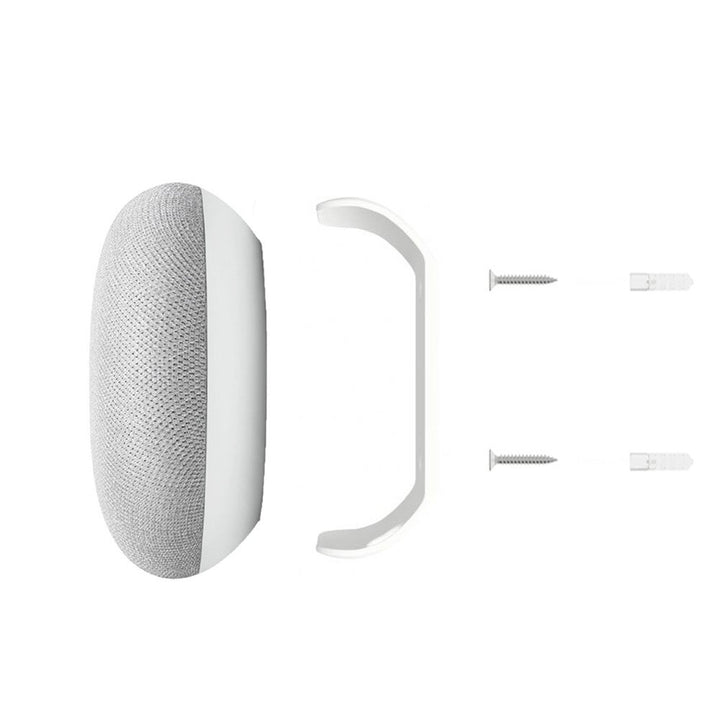 2 Pack Wall Ceiling Cabinet Mount Holder Stand Clip for Google Nest Home Mini Gen 1, Gen 2, Round Speaker Accessories (White) 2 Pack
