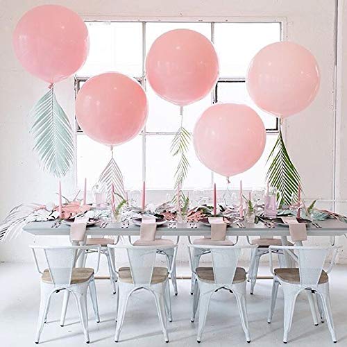 36 Inch Giant Latex Balloons, Pastel Lavender Rainbow Balloons Large Macaron Balloons for Birthdays Weddings Receptions Festival Party Decoration, Pack of 5 Pcs