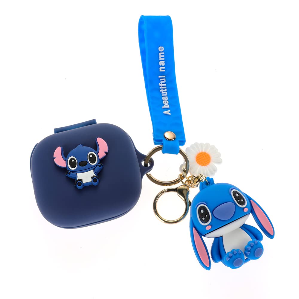Case for Beats Fit Pro Earbuds, Cartoon Silicone Charging Case Protective Cover with Cute Doll Keychain Anti-Lost Lanyard for Beats Fit Pro Wireless Headphones