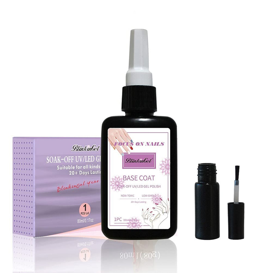 Base Coat Nail Polish, Base Coat Soak Off UV LED Gel Nail Polish Lacquer ââ‚¬â€œ 2.71 Oz, 80ml