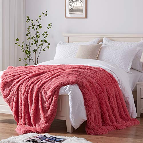 NexHome Soft Shaggy Faux Fur Blanket Throw Blanket 50 x