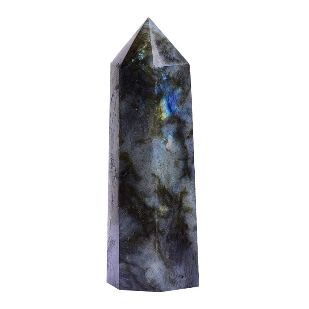 Runyangshi Natural Healing Crystal Wands, 6 Faceted Rei