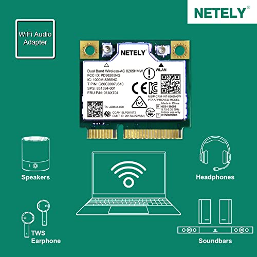 NETELY Wireless-AC 8265HMW 1200Mbps Mini-PCIE Interface