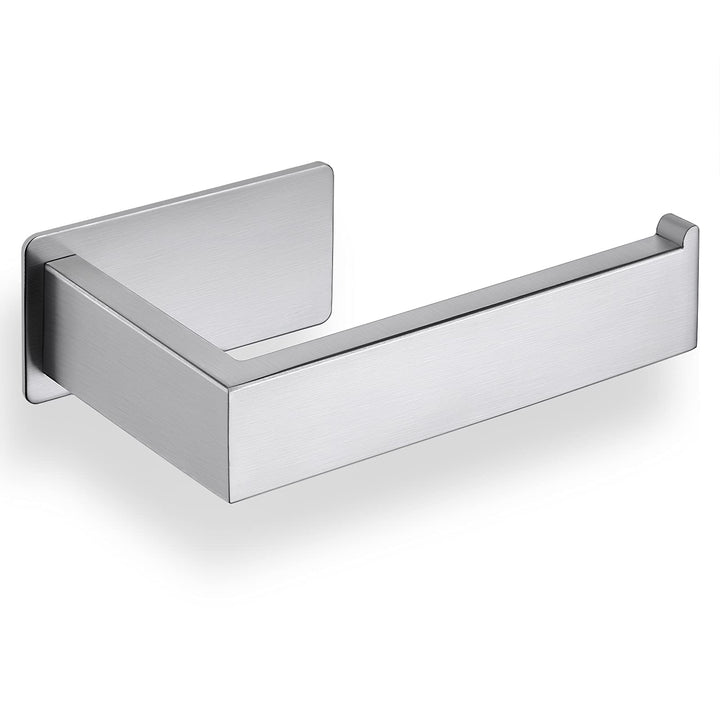 Self Adhesive Toilet Paper Holder Wall Mount Toilet Tissue Holder Stick on Wall SUS304 Stainless Steel Brushed Steel, A23571DM-2