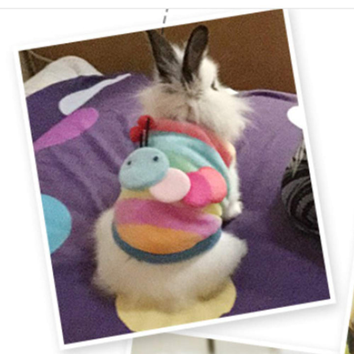 ANIAC Bunny Clothes for Rabbits Warm Kitten Vest Fleece XXXS Dog Shirt Cozy T-Shirt for Bunny Guinea Pig Ferret Puppy Mini Dog and Small Animals (XS, Rainbow)