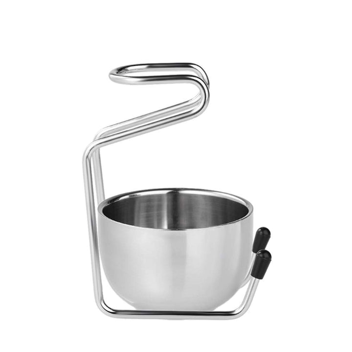 2 in 1 Shave Cup with Stand Holder Set Shaving Bowl with Stainless Steel Shaving Stand Brush Holder Set Razor Brush Bowl Grooming Tool for Men Beard Cleaning
