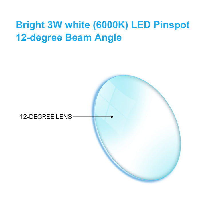 Disco Ball Pin Spot Light with White LED Stage Lighting Beam Spotlight Lights for Mirror Ball Club Party Bar DJ Events