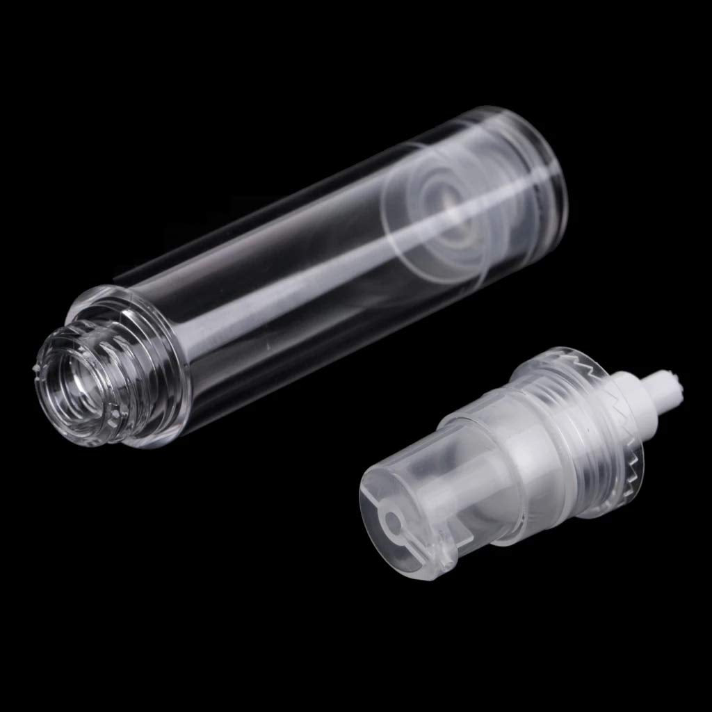 15 Pcs Clear Airless Lotion Pump Bottles Empty Cream Vacuum Bottles Cosmetic Containers Travel Press Pump Bottles For Foundations,serums,and more (10ml)