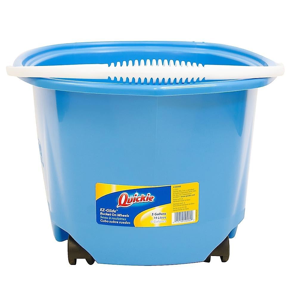 ® Ez-Glide Bucket On Wheels, 5 Qt, Blue 20000ZQK - 1 Each