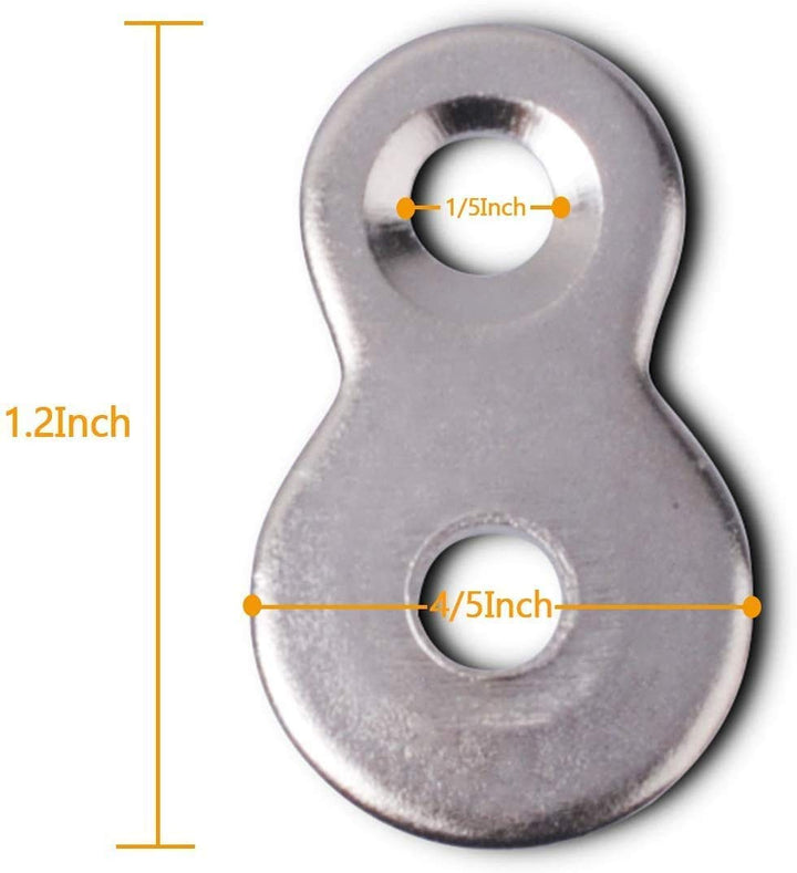 (Pack of 30) Desktop Fasteners Figure 8 Heavy Duty 12 Gauge Steel Table Top Connector Desk Top Hold Down Fasteners Clip by Podoy