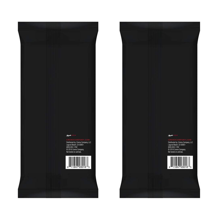 Cremo Activated Charcoal Detoxifying Face & Body Wipes, A Fresh Scent with Notes of Fig, Citrus