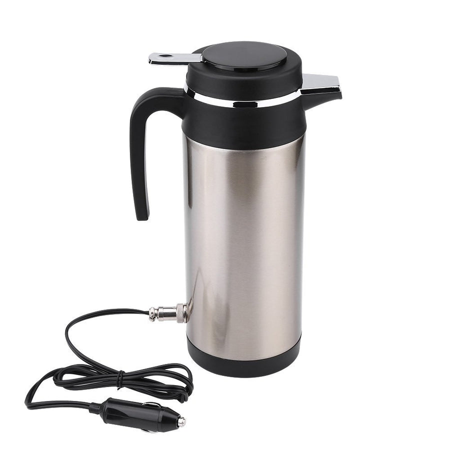 1200ml Car Electric Kettle 12V Hot Water Bottle Stainless Steel Cigarette Lighter Heating Cordless Kettle Mug Electric Travel Thermoses