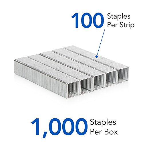 Swingline Staples, Heavy Duty, 1/2 Length, 90 Sheet Capacity, 100/Strip, 1000/Box, 1 Pack (35312)