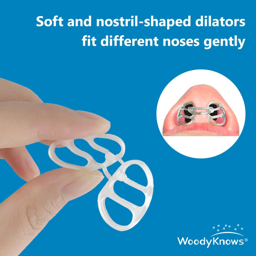 WoodyKnows Super-Support Nasal Dilators, Sleep Sports Breathing Aid (Combo S+M+L 3Pack)