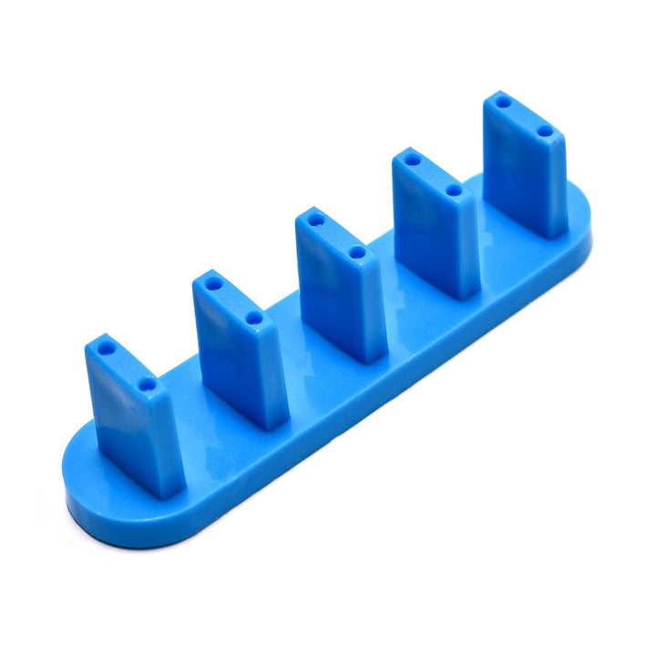 Blue: 3 Pcs False Nail Art Tips Practice Display Stand Tool for Gel Nail Polish DIY Nail Training Tools (Blue)