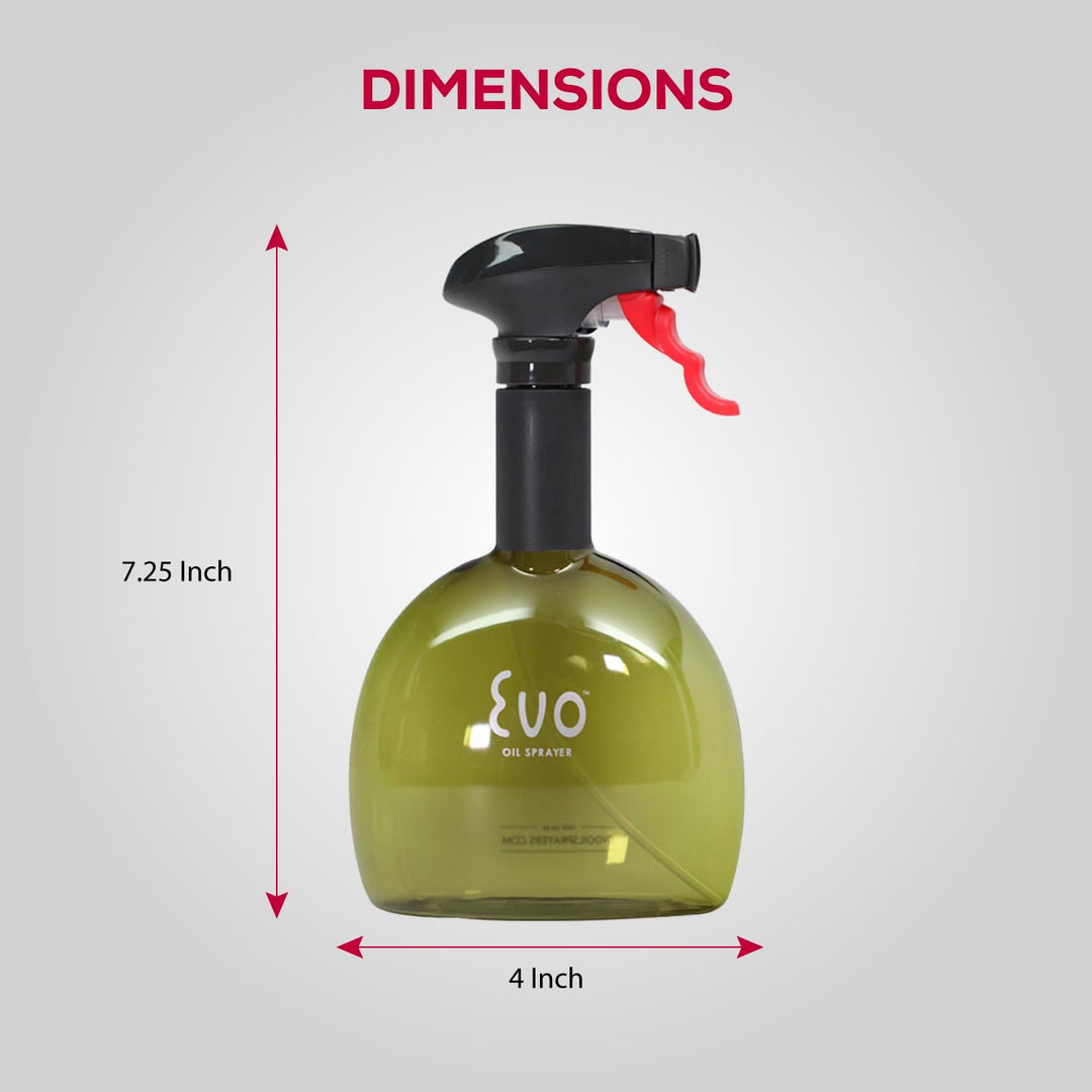 Evo Mini Oil Sprayers, Non-Aerosol for Olive Oil, Cooking Oils, and Vinegars, 8-Ounce Capacity, 1 Each Yellow and Green