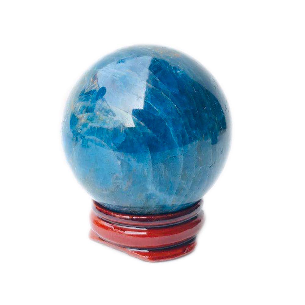 1pc 50MM New Natural Crystal Sphere Polished Energy Blue Apatite Crystal Balls for Home Decorative
