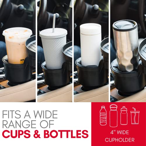 Macally Car Cup Holder Tray and Cup Holder Expander for