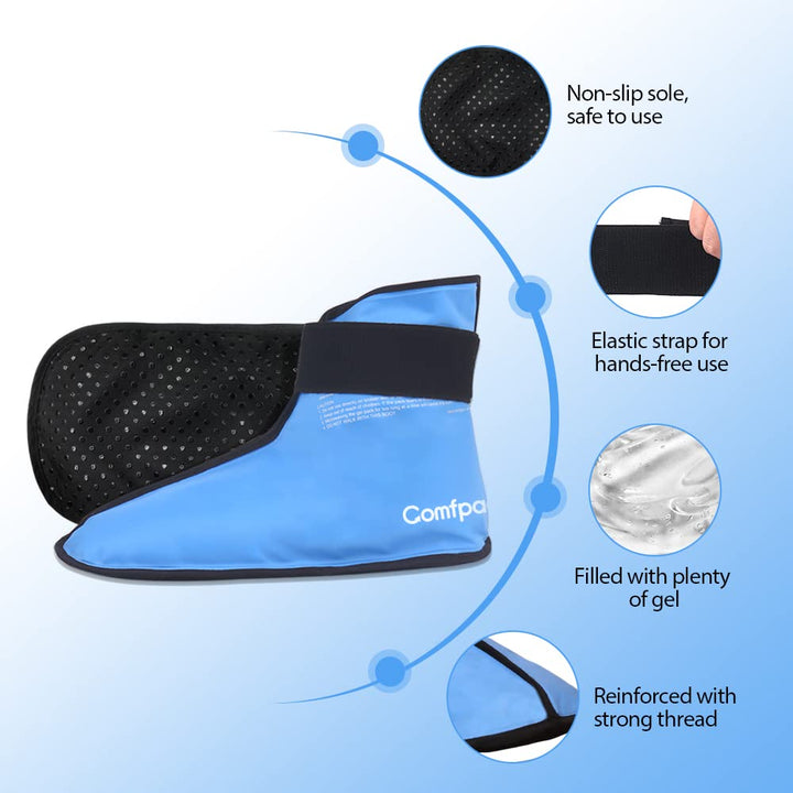 Comfpack Large Foot Ice Pack Wrap for Plantar Fasciitis