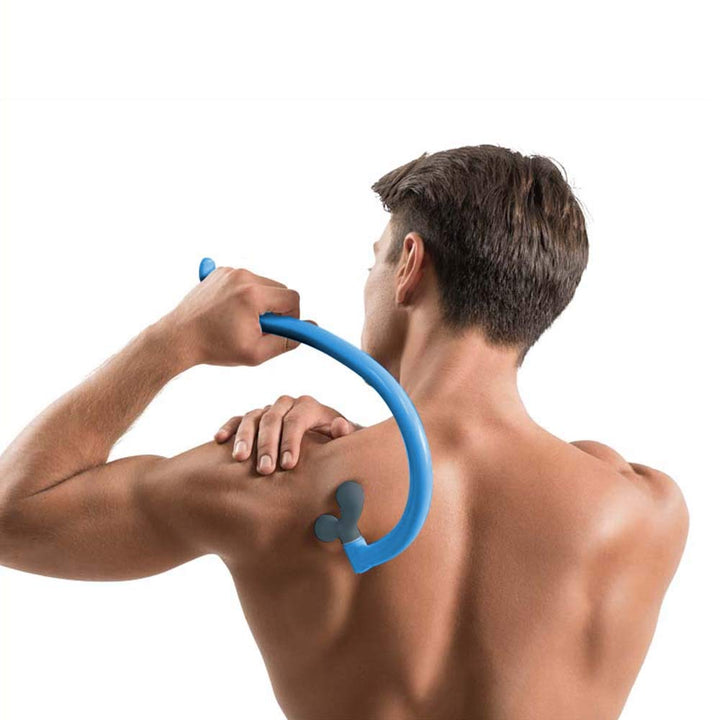 CARELAX Self Massage Tool - Original Trigger Point Therapy for Back and Neck, Lower Back Massager, Myofascial Release Tool & Deep Tissue Muscle Massage Stick, Shoulder,Leg,Feet - Blue
