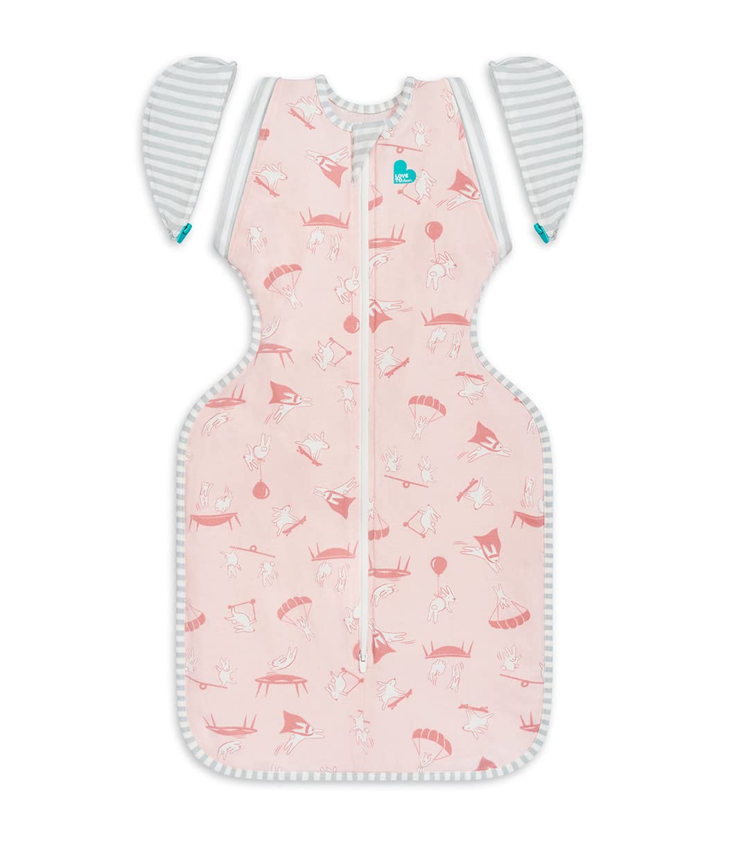 Swaddle Up Transition Swaddle, Patented Zip-Off Wings, Gently Help Baby Transition from Being Swaddled to Arms Free When Showing Signs of Rolling, Lite 0.2 TOG, 19-24 lbs, White