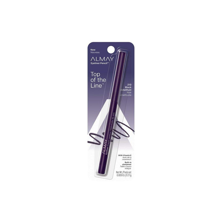 Almay Eyeliner Pencil, Eye Makeup Stocking Stuffers for Women, Built-in Sharpener, Hypoallergenic, Water Resistant, 210 Black Amethyst, 0.01 fl oz