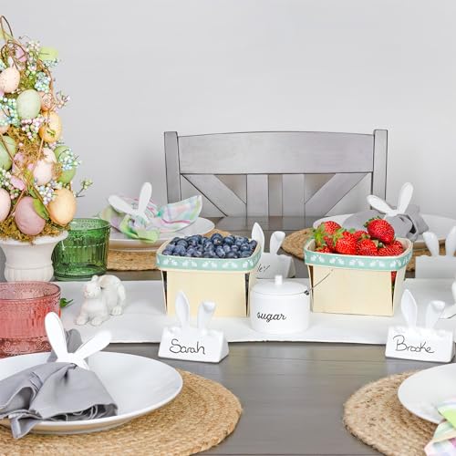 Quart Wooden Berry Baskets (8-Pack); 5.75-Inch Square Vented Wood Boxes for Fruit Picking, Easter or Arts &amp; Crafts