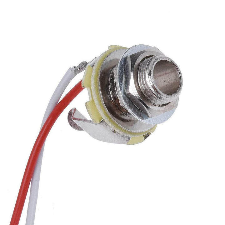 Prewired Guitar Wiring Harness Electronics Kit, 2T1V 500K Pots Control Knobs 5-Way Switch with Jack Compatible for Strat Style Guitar Replacements, Cream Cap