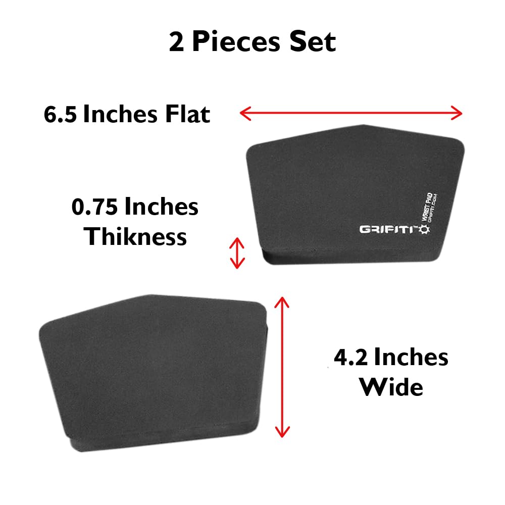 Grifiti Fat Wrist Pad Massdrop Ergodox 2 Piece Set About 6.5 x 4.2 x 0.75 Inch Mirror Image Wrist Rests for Ergodox and Infinity Keyboard Sets Smooth Skiin Black Nylon