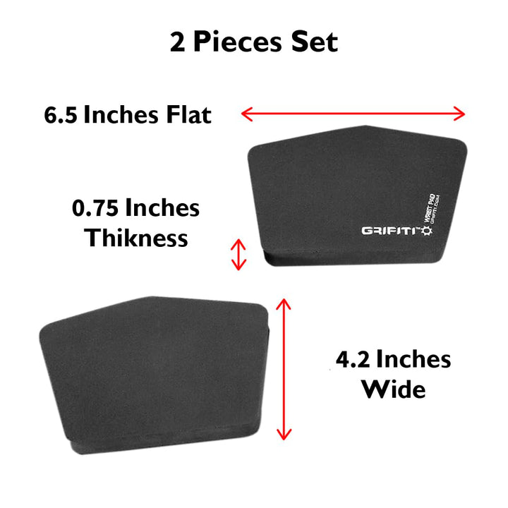 Grifiti Fat Wrist Pad Massdrop Ergodox 2 Piece Set About 6.5 x 4.2 x 0.75 Inch Mirror Image Wrist Rests for Ergodox and Infinity Keyboard Sets Smooth Skiin Black Nylon