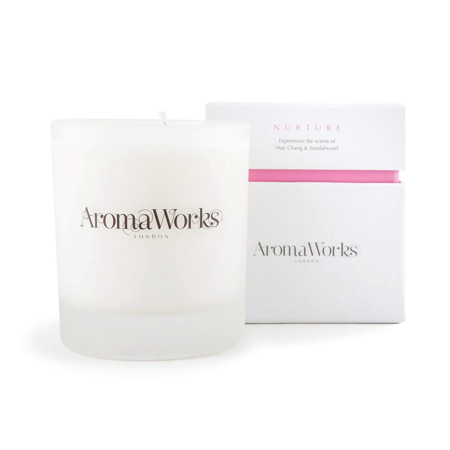 AromaWorks Nurture Soy Wax Candle - May Chang, Roman Ch