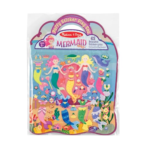 Puffy Sticker Activity Book: Mermaids - 65 Reusable Stickers - FSC Certified