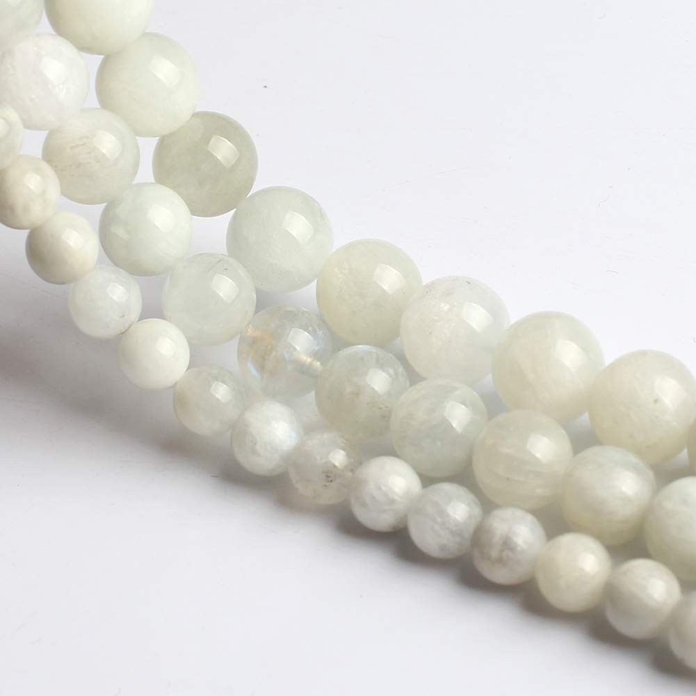 Love Beads 8mm Natural Moonstone Round Stone Beads for Jewelry Making 15inch Gemstone Semi Precious