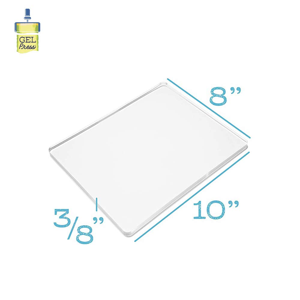 Monoprinting Print Plate - 8” X 10” Gel Plate - Printmaking Supplies - Reusable Gel Printing Plate for Press Art for Card Making, Scrapbooking, Journaling, Arts and Crafts, Home Decor