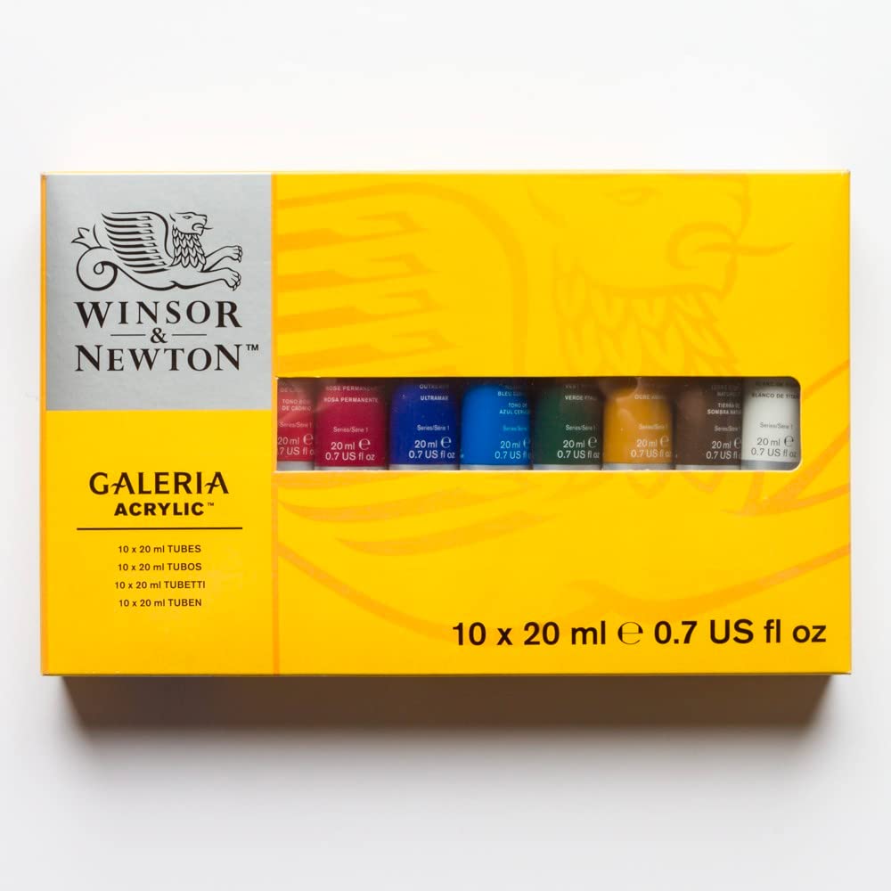 Winsor &amp; Newton Galeria Acrylic Paint, 10 x 20ml (0.7--oz) Tube Paint Set