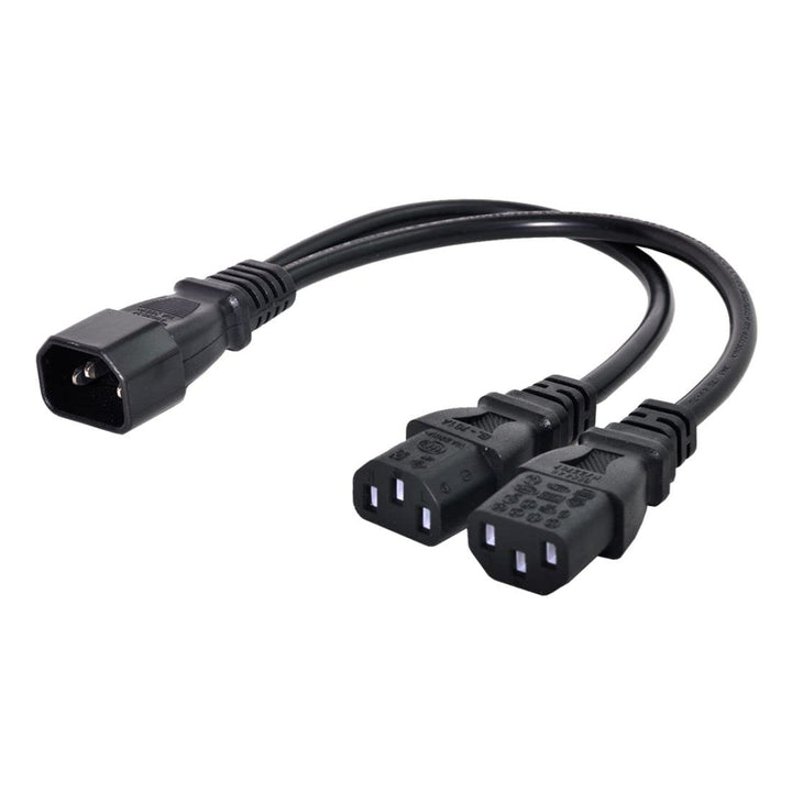 chenyang IEC 320 C14 Male 1 to 2 C13 Female Y Splitter 