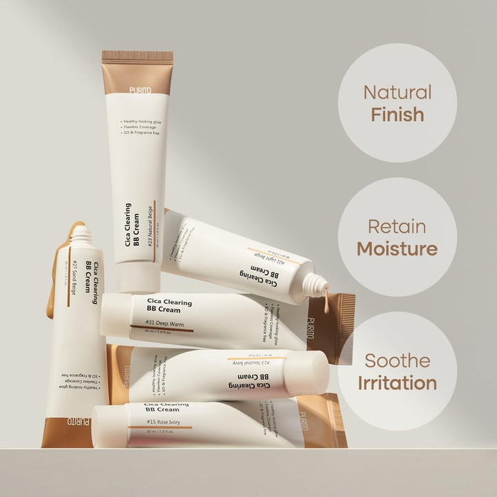 Cica Clearing BB Cream #15 Rose Ivory 1 fl.oz / 30ml, Vegan bb cream, foundation, cruelty free