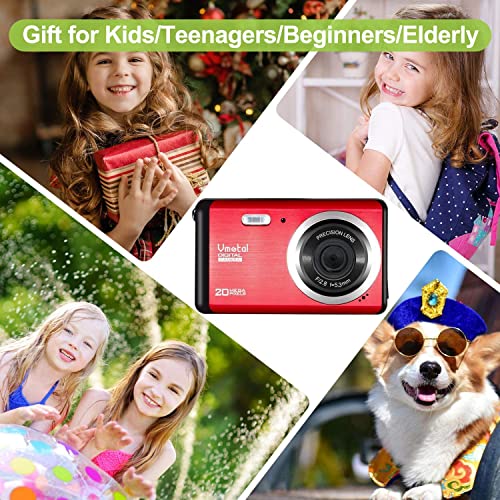 Digital Camera, FHD 1080P Camera, Digital Point and Shoot Camera, Anti-Shake Vlogging Camera for YouTube, Compact Portable Small Camera for Boys Girls Kids Student Children Teen Elderly