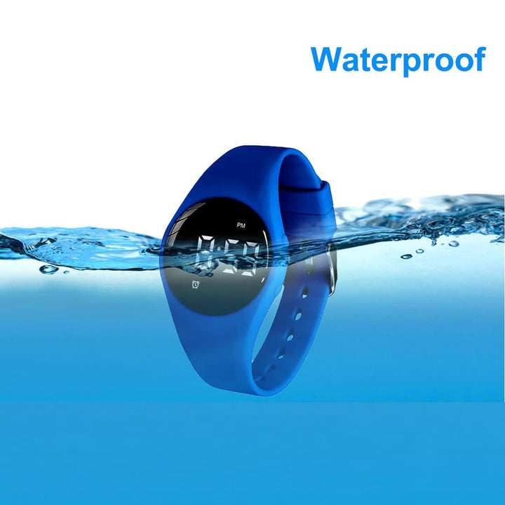 Vibrating Alarm Watch, Water Resistant Potty Training Watch Rechargeable Medical Reminder Watch with Timer and 15 Daily Alarms (Black)