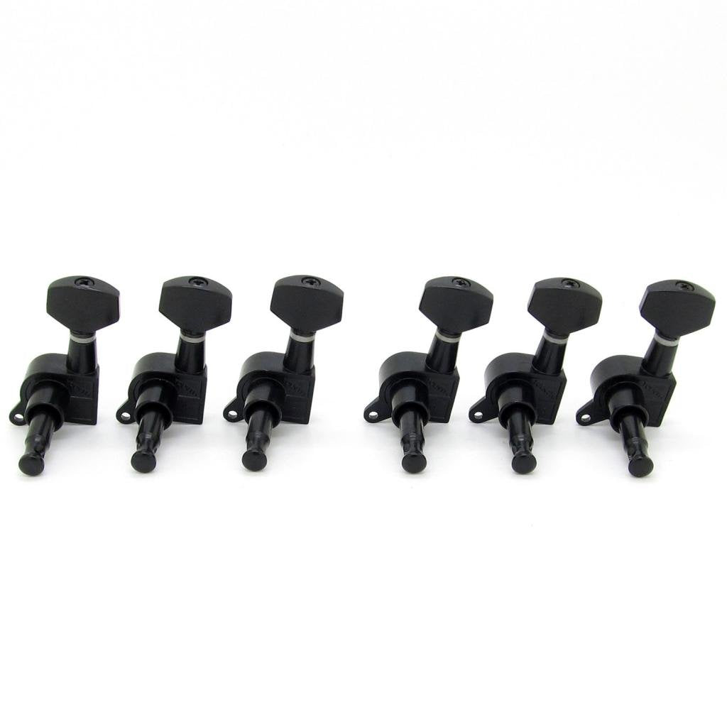 6R Right Black Electric Guitar String Tuning Pegs Keys Tuners for Strat Tele