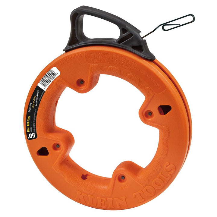 56001 Fish Tape, 50-Foot Long x 1/8-Inch Wide Steel Pull Line, for Heavy Duty Wire Pulls, Updated Model Cat. No. 56331 Available