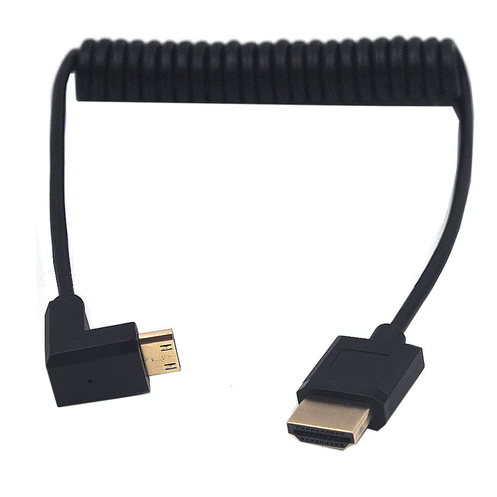 Kework 4ft HDMI 4K Coiled Cable, 90 Degree Upward Angle