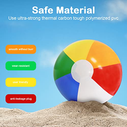 16&#39;&#39; Beach Balls for Kids - 3 Pack Beach Ball Bulk Inflatable Pool Beach Balls Bulk Hawaiian Tropical Theme Party Decorations Favors Supplies