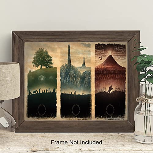 Map of Middle Earth The Lord of The Rings Poster for Bar Office Room Wall Print Home Decoration Frameless Gift 12 x 18 inch(30cm x 46cm)-LT-115